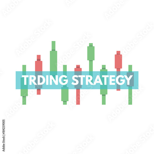 Candlestick chart, trade advisor logo concept. Vector illustration.