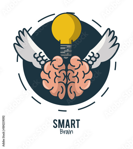 Smart brain ideas vector illustration graphic design