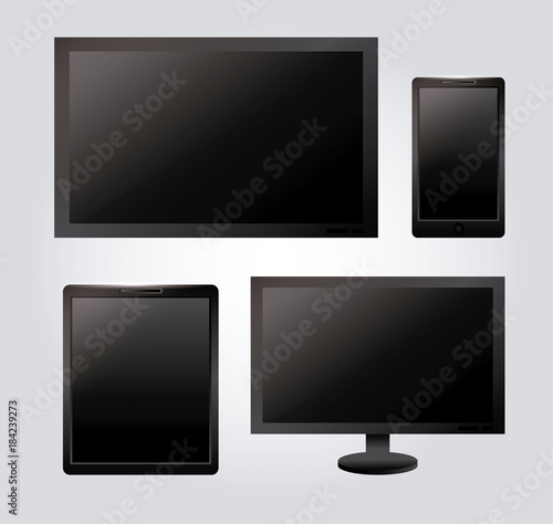 Technology media devices icon vector illustration graphic