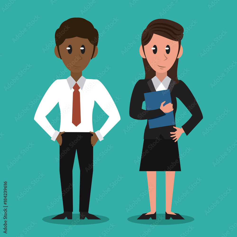 Business partners cartoon vector illustration graphic design Business partners cartoon vector illustration graphic design