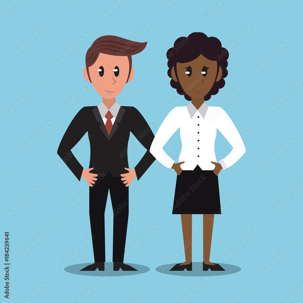 Business partners cartoon vector illustration graphic design Business partners cartoon vector illustration graphic design