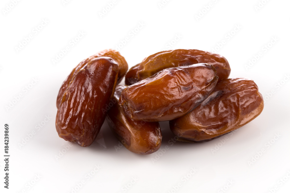 Dates fruits isolated on white background Dates fruits isolated on white background