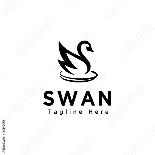 Fototapeta Naklejka Na Ścianę i Meble -  swan bird logo art