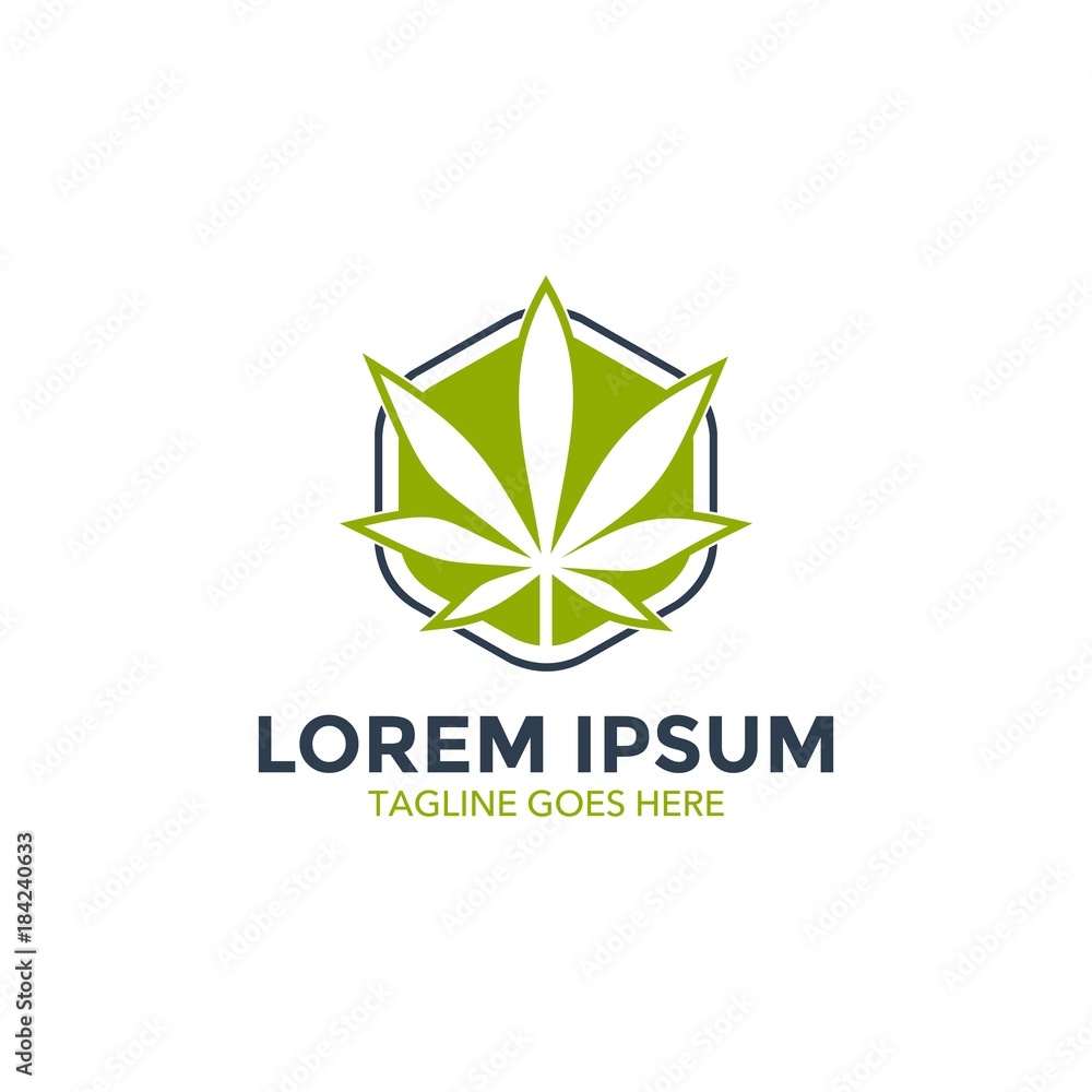 medical cannabis logo. vector. editable