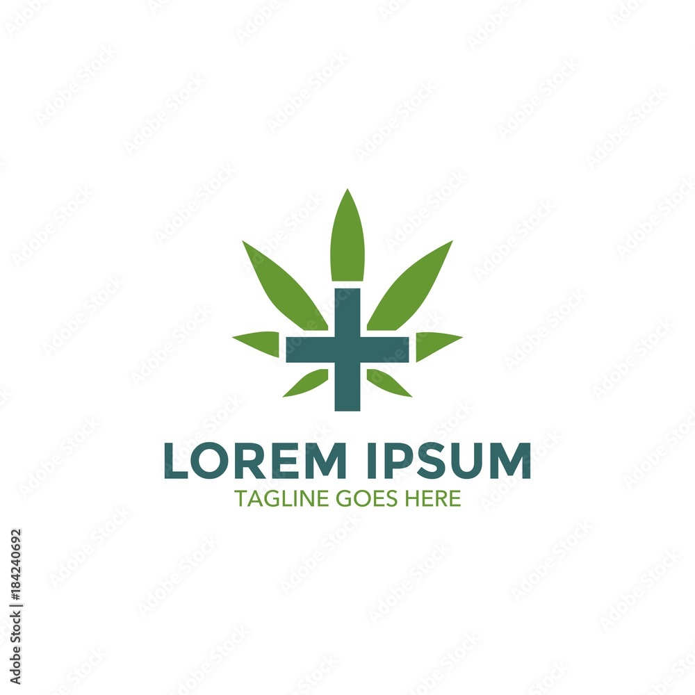 medical cannabis logo. vector. editable
