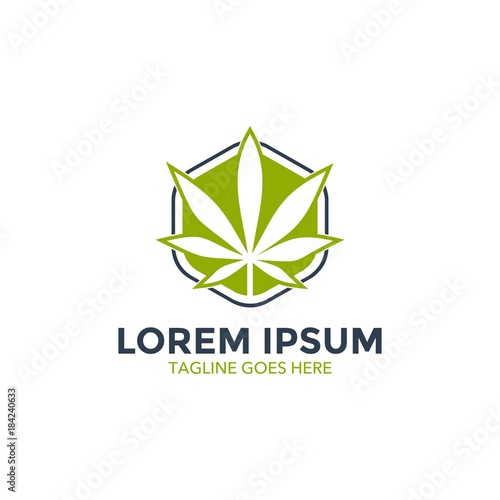 medical cannabis logo. vector. editable