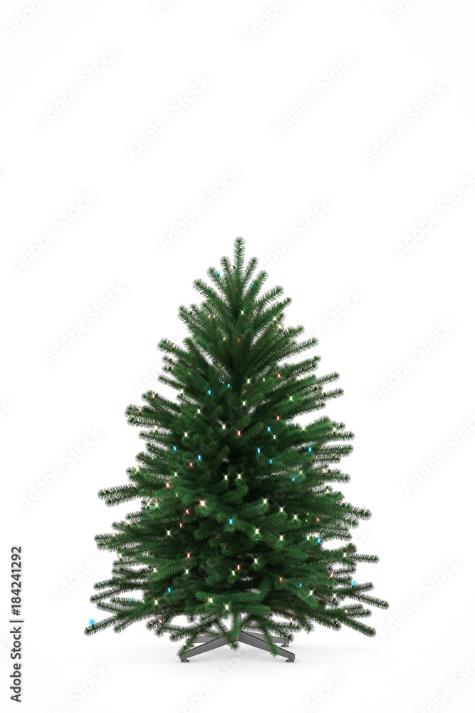 Christmas tree on white background. 3D Render Christmas tree on white background. 3D Render