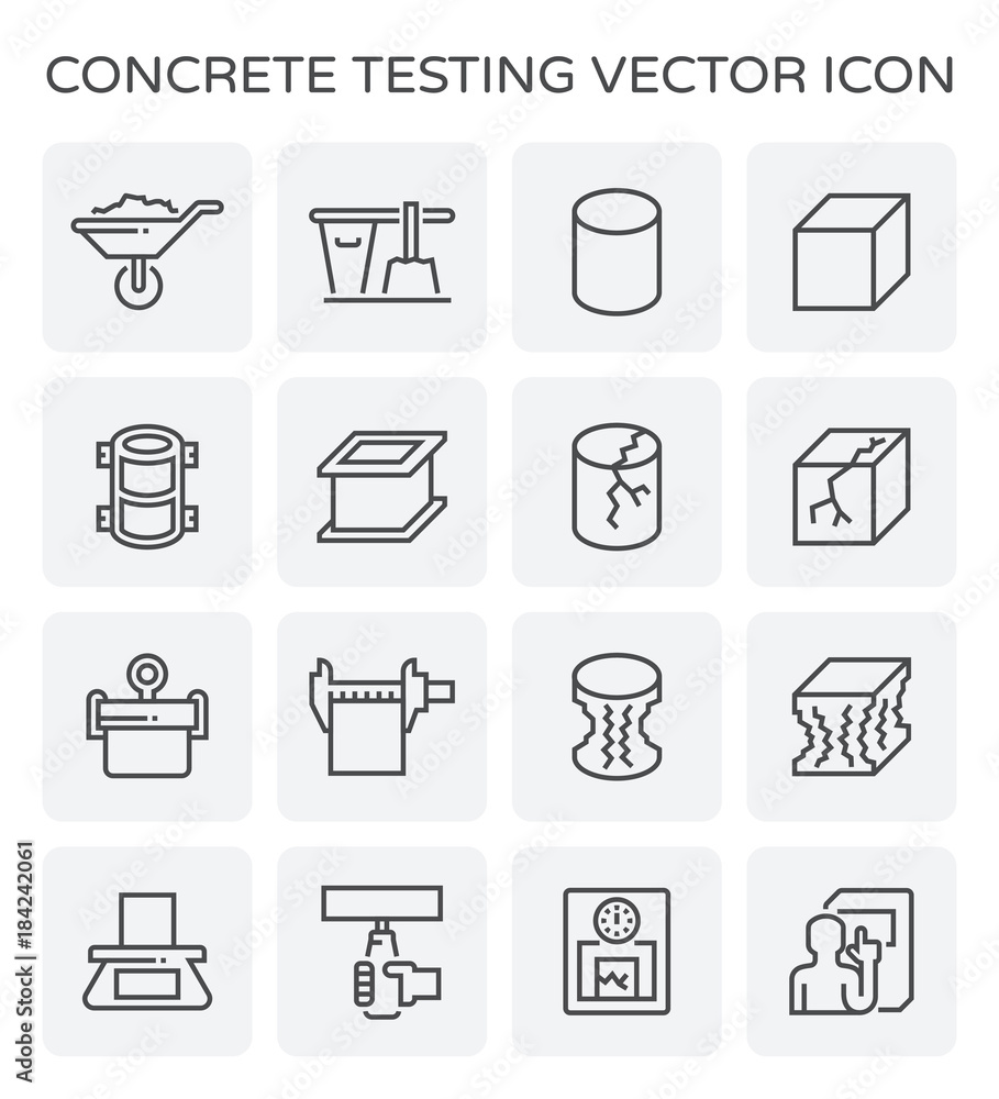 concrete testing icon concrete testing icon