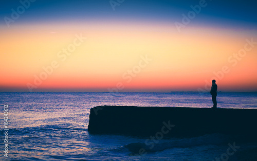 sunset beach scene © Jolyon Rogers