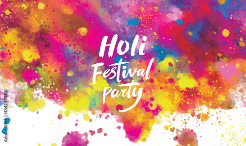 Bckground with watercolors for holi