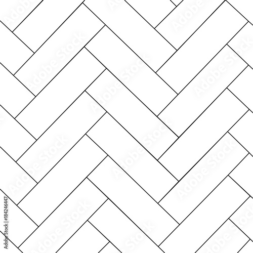 Simple outline parquet pattern. Zigzag geometric background. Vector illustration