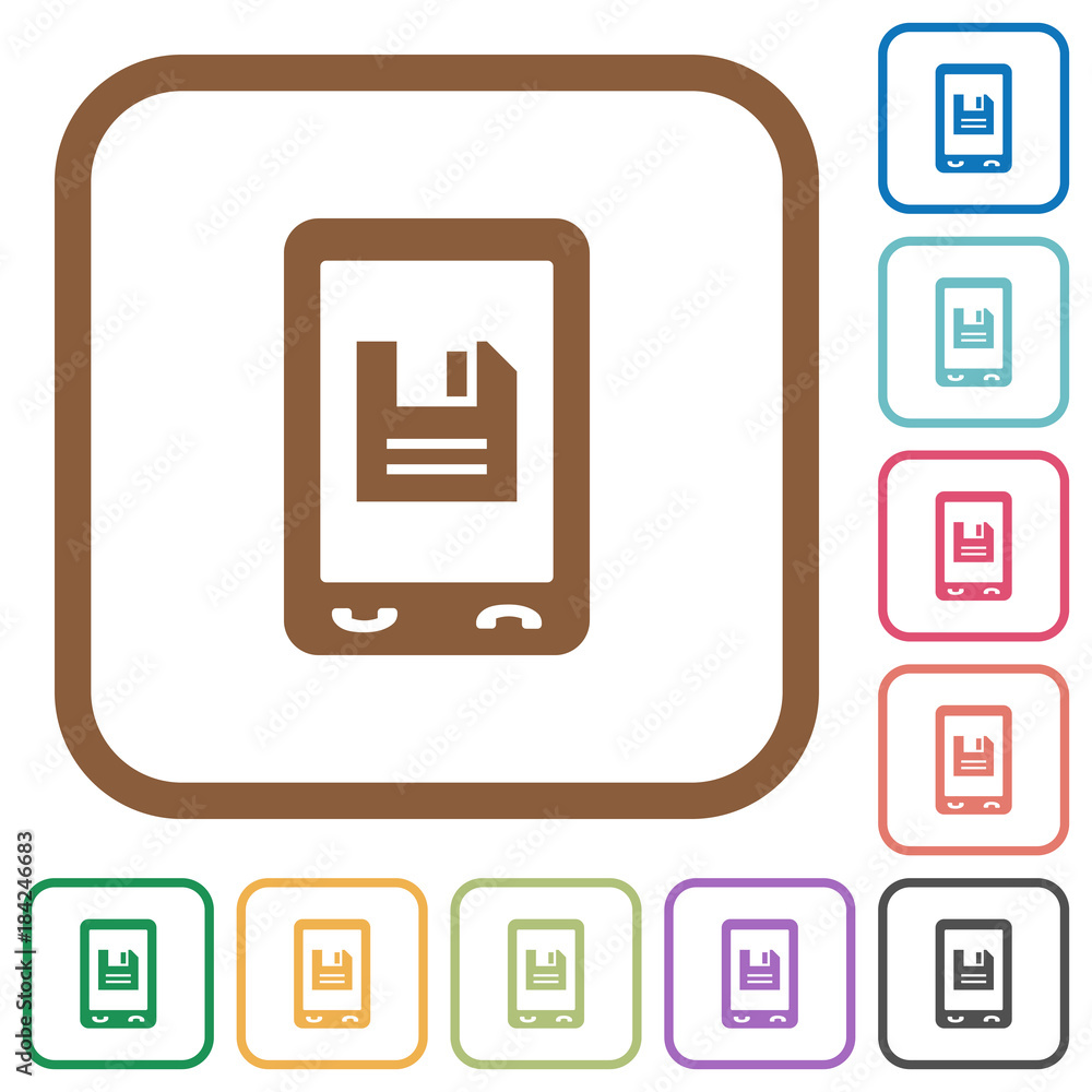 Mobile save data simple icons Mobile save data simple icons