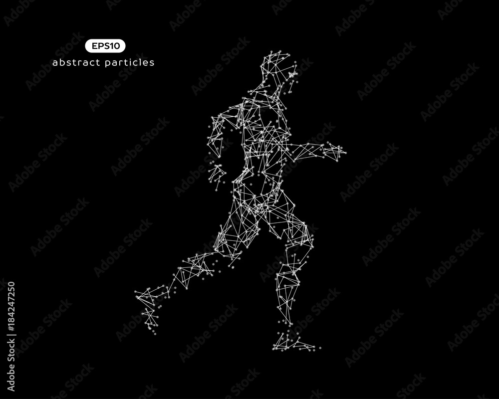 Vector illustration of running man. Vector illustration of running man.
