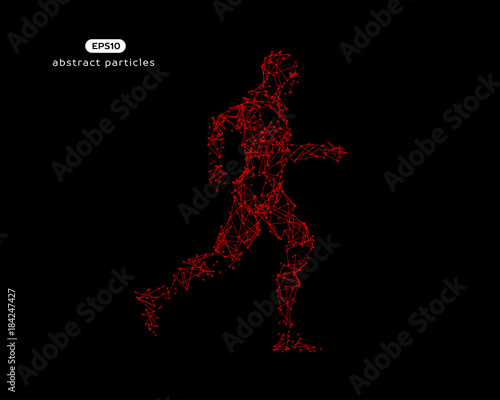 Vector illustration of running man.