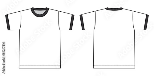 Ringer tshirts illustration (white x black). 