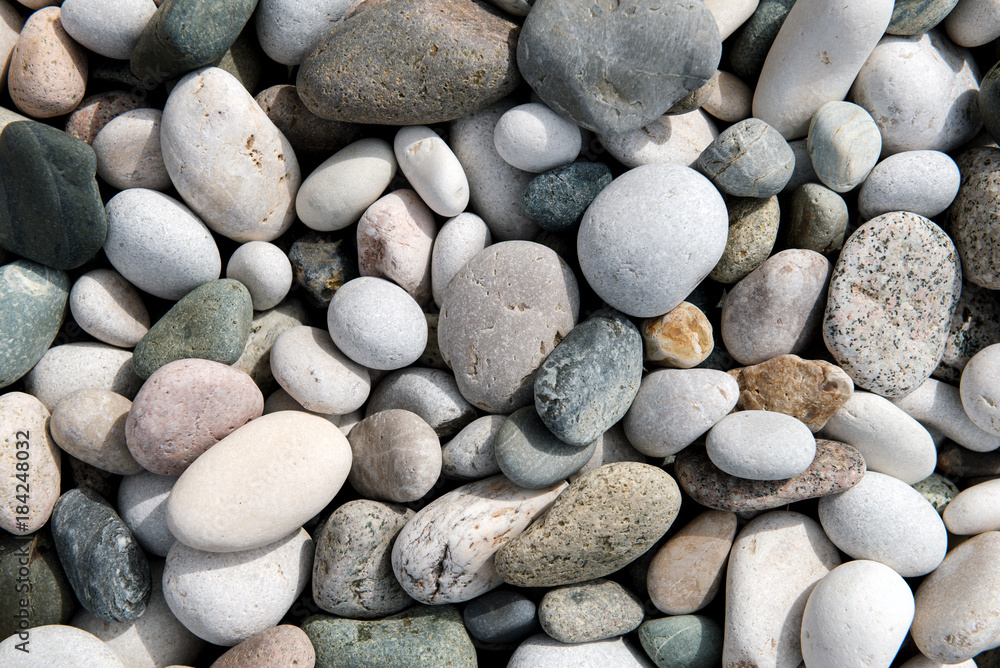 Beach stones background. Top view. Beach stones background. Top view.