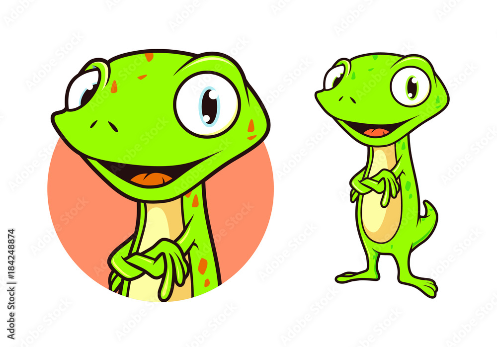 Gecko Cartoon Mascot Vector Gecko Cartoon Mascot Vector