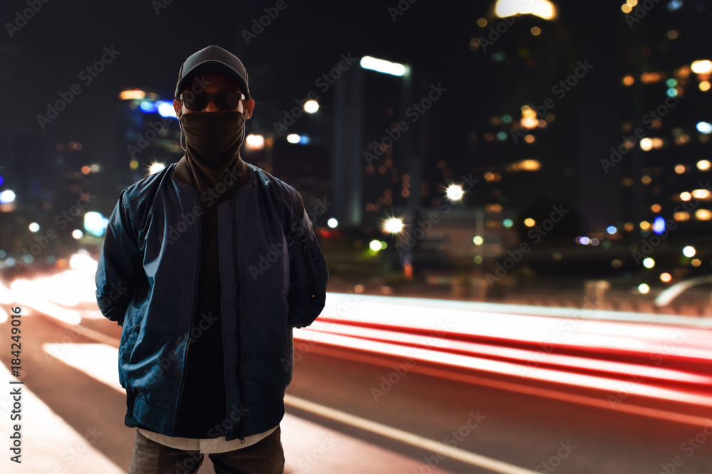 Obraz premium Hacker on the street