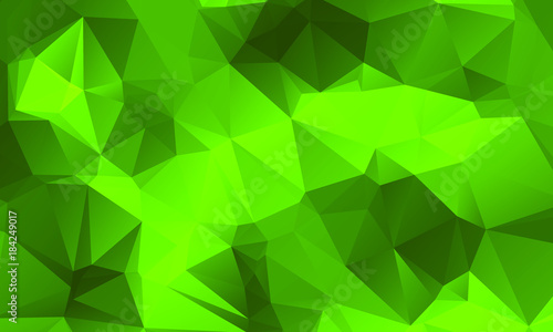 Light Green Nature Color Polygon Background Design, Abstract Geometric Origami Style With Gradient