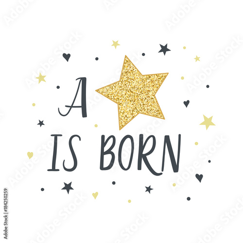 A star is born. Fashion illustration for kids