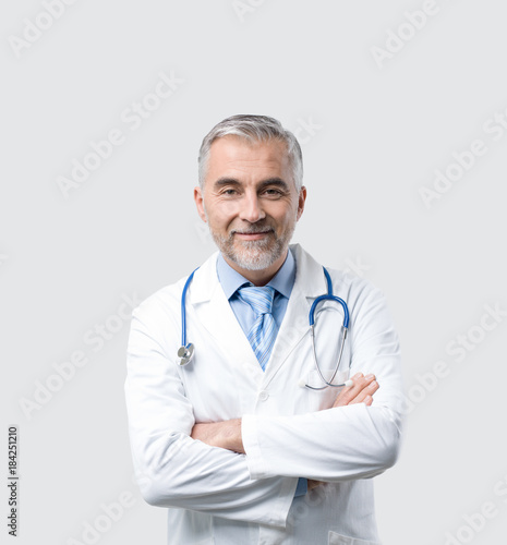 Confident doctor posing