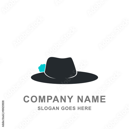 Black Woman Hat Fashion Logo
