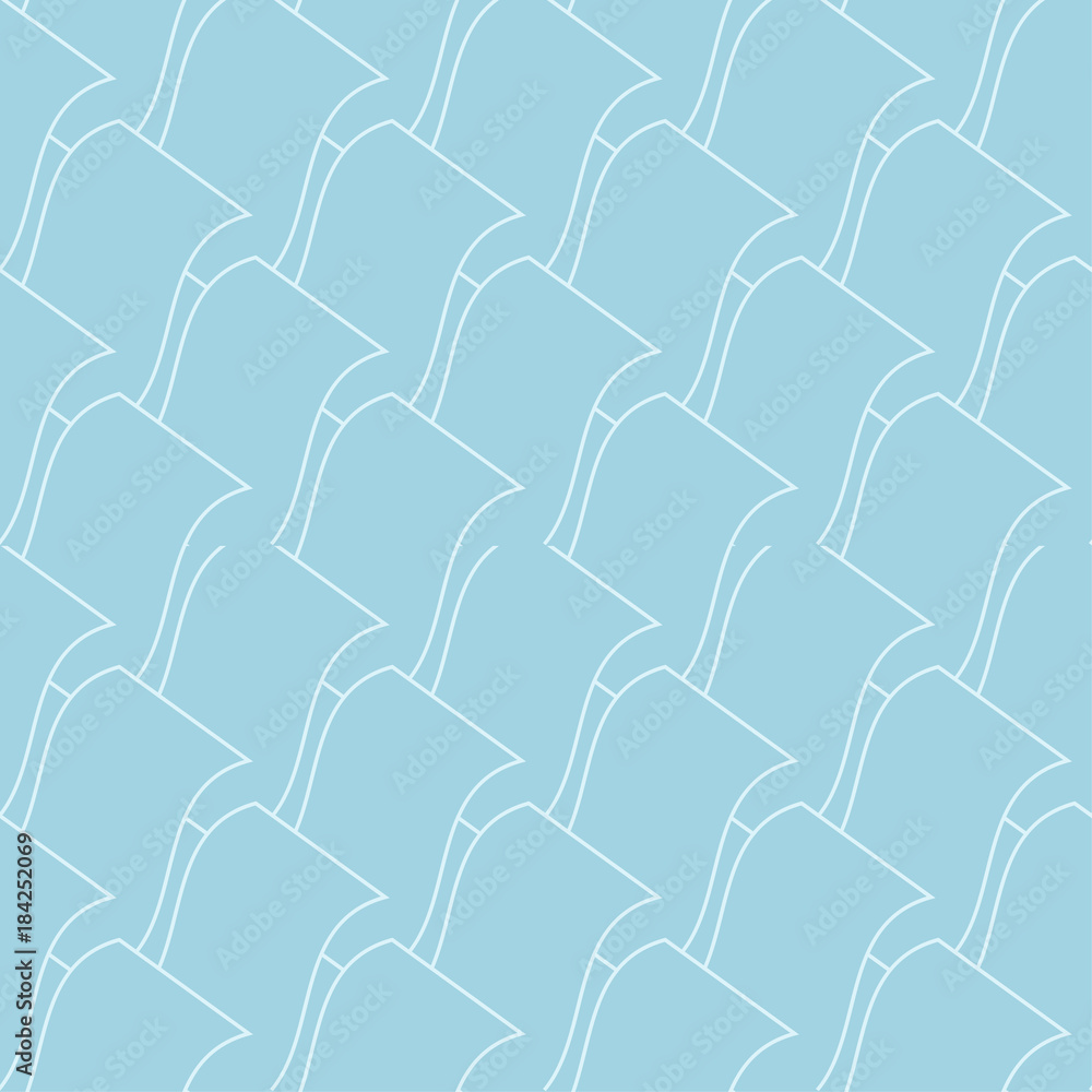Obraz premium Light blue geometric ornament. Seamless pattern
