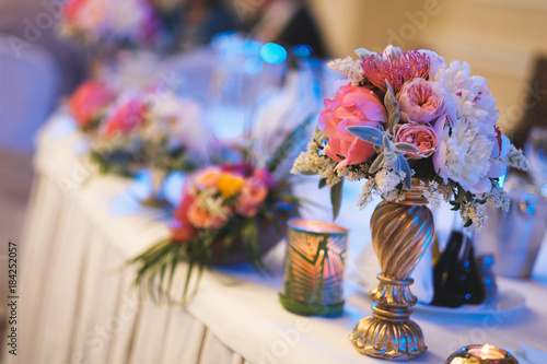 Wedding decoration with flowers