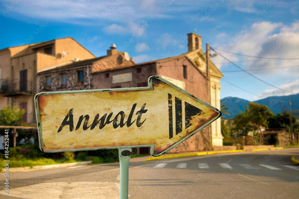 Schild 198 - Anwalt Schild 198 - Anwalt