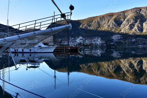 Early morning in the port of Kotor, Montenegro
