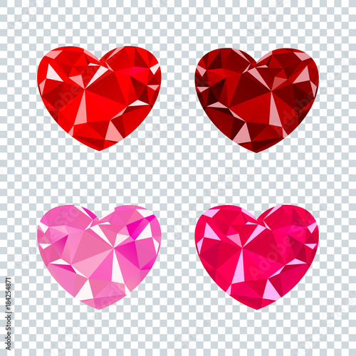 heart ruby set