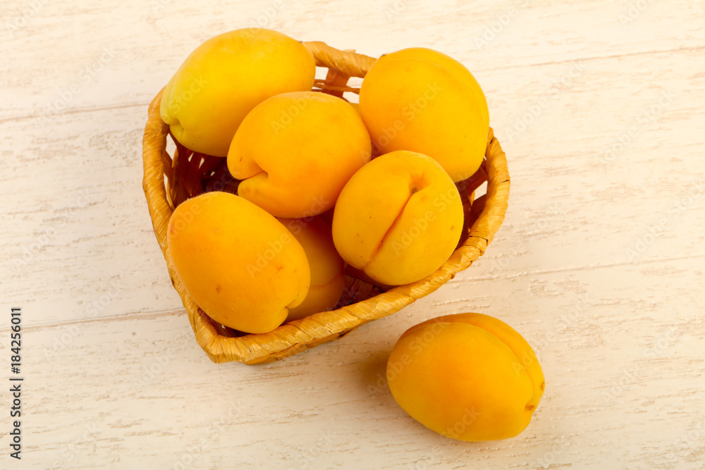 Ripe sweet apricots