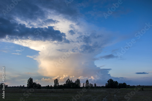 The clouds gather in the air whirlwind