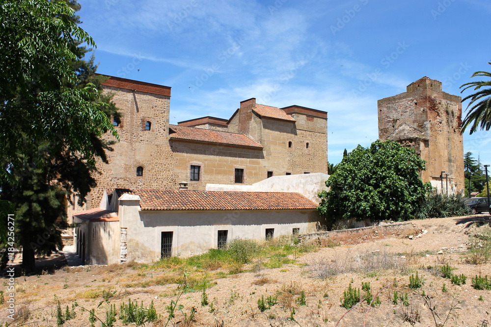 The Alcazaba of Badajoz, an ancient Moorish citadel in the city of Badajoz, Extremadura, western Spain