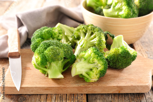fresh broccoli on board