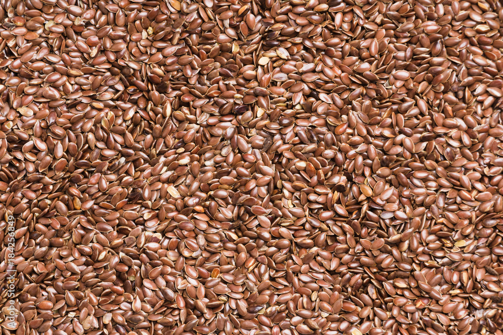 flax seeds background. pattern background, top view