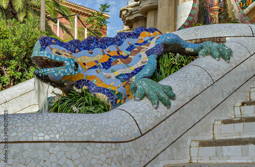 Dragon salamandra Antoni Gaudi, Barcelona