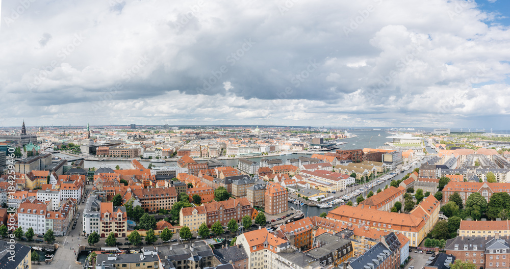 Naklejka premium Copenhagen panorama from Church of Our Saviour