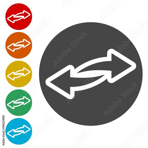 Exchange arrow icon, Reload vector icon