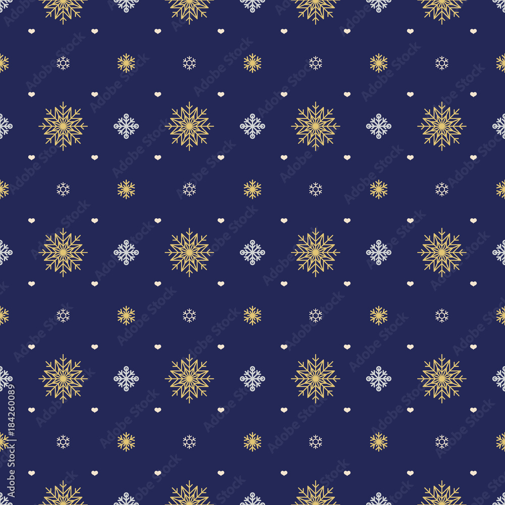 Christmas retro seamless pattern. Vector background for wrapping paper or greeting cards