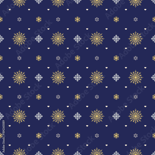 Christmas retro seamless pattern. Vector background for wrapping paper or greeting cards