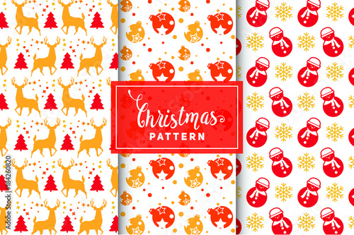 Wallpaper Mural Christmas vector patterns Torontodigital.ca