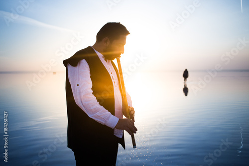 sunset and photo shoot in salt lake