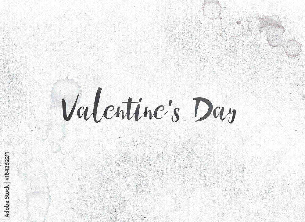 Valentine's Day Concept Painted Ink Word and Theme Valentine's Day Concept Painted Ink Word and Theme
