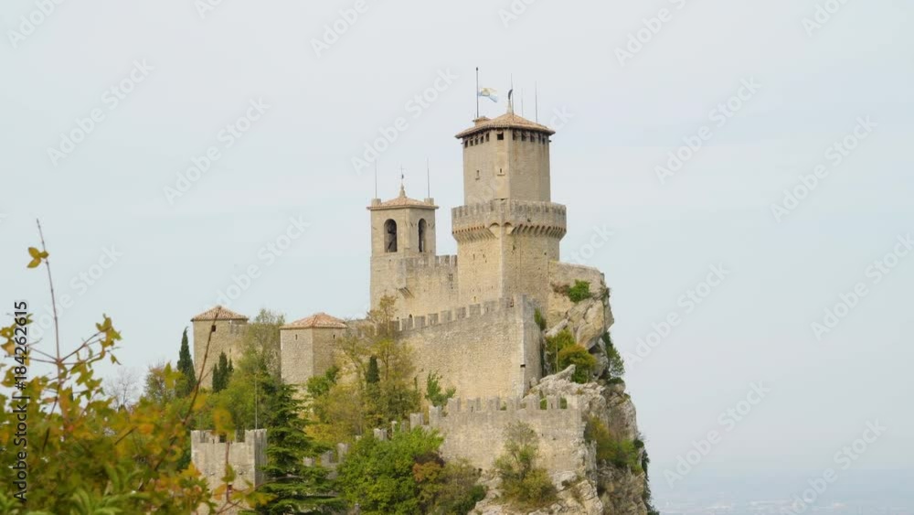 15432 View of the Cesta tower on the top of the mountain 15432 View of the Cesta tower on the top of the mountain