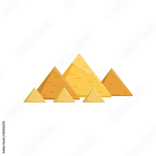 Egyptian great pyramids, attractions of Egypt vector Illustration