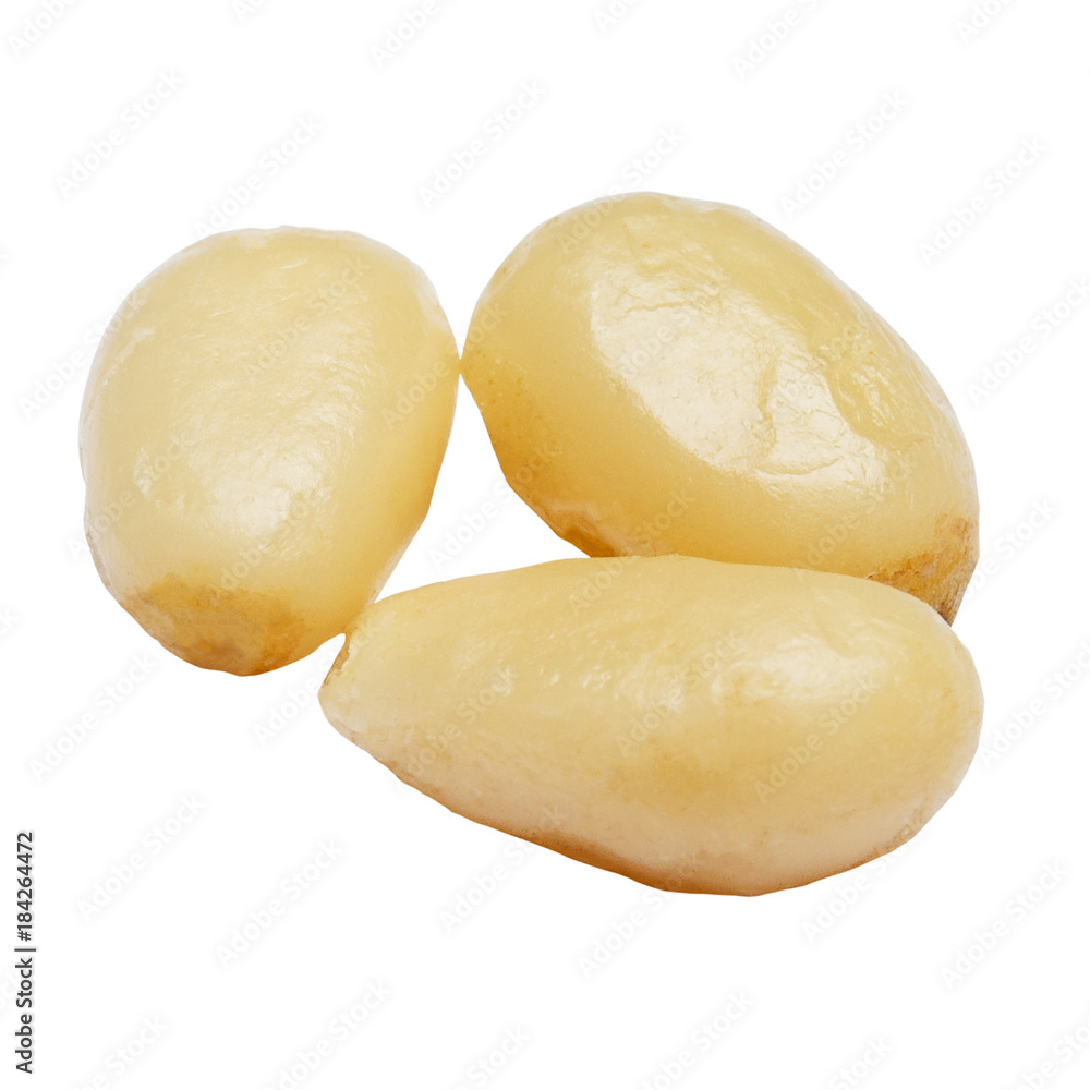 Pine nuts isolated on white