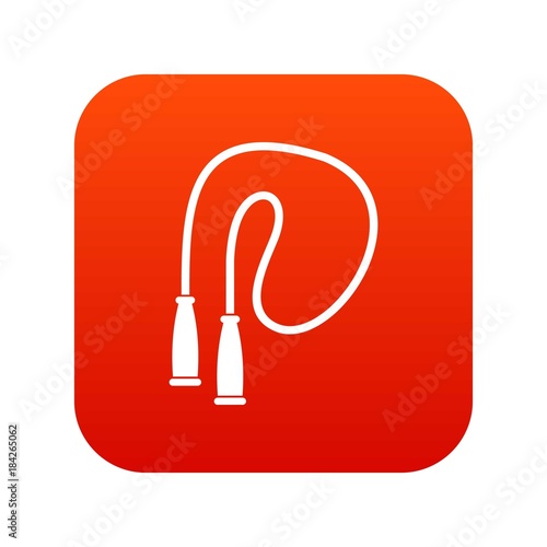 Skipping rope icon digital red