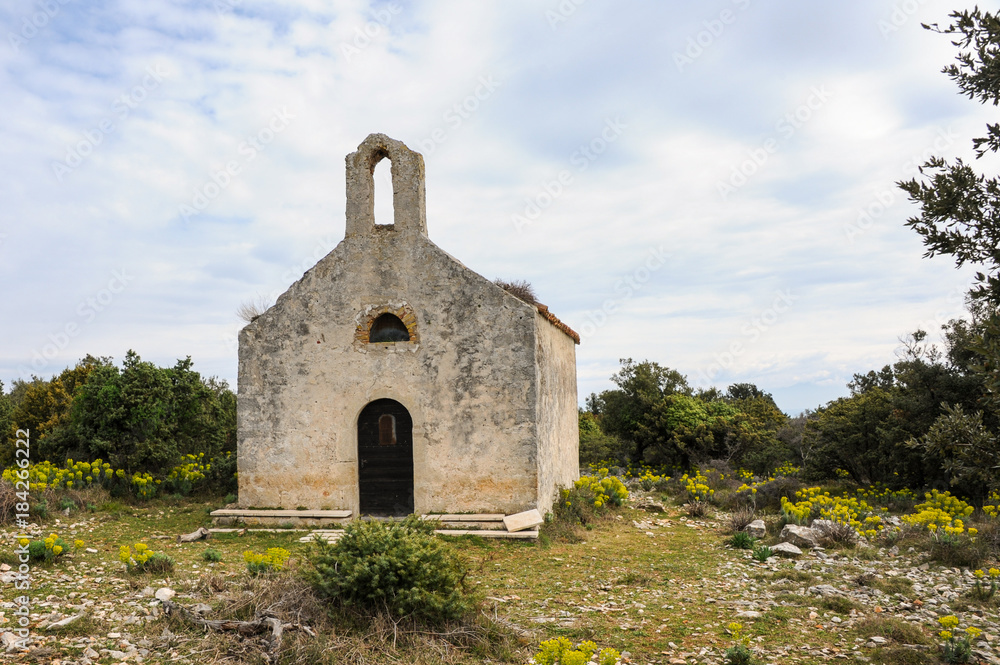 Old chapel near Plat on Cres, Croatia