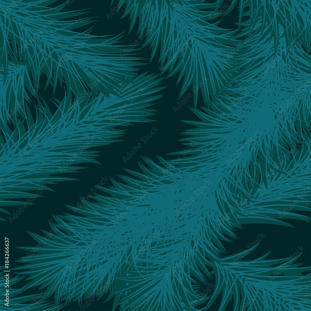 a pattern of Christmas tree branches